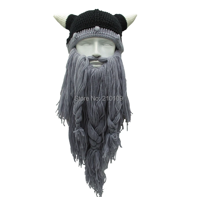 Шапка викинга с бородой Mr.Kooky|halloween cap|horn hatviking beard |