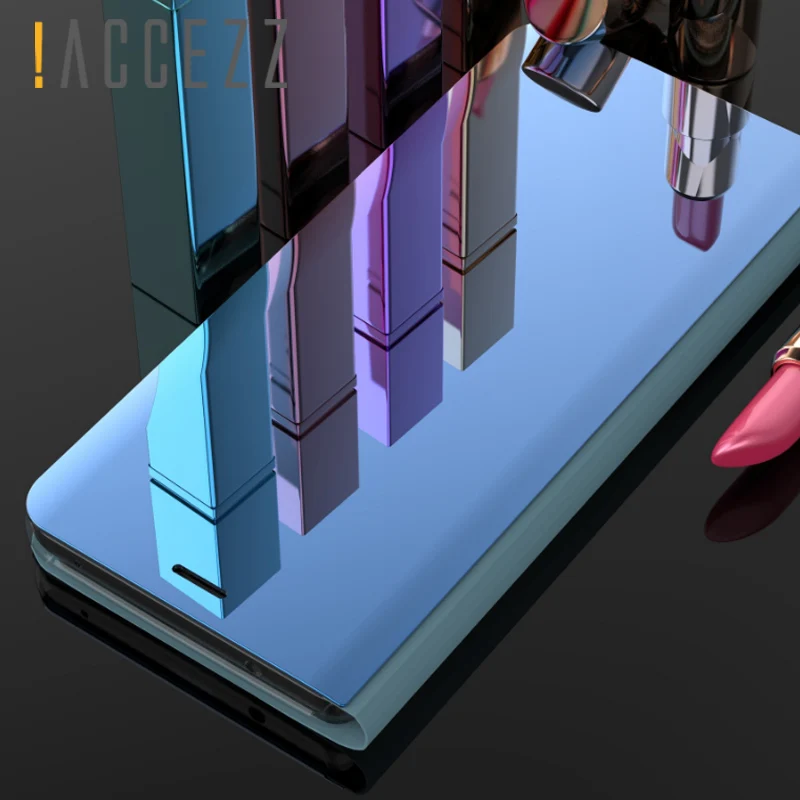 ! ACCEZZ 3D зеркальный умный флип чехол для телефона полностью защитный Huawei Mate 8 9 Pro с