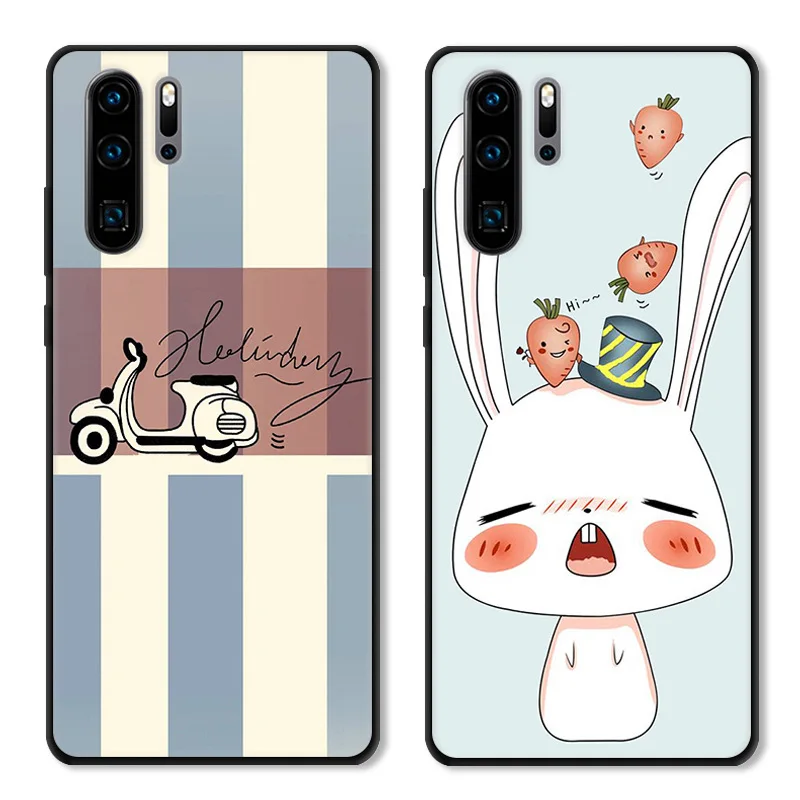 Мультфильм Цвет чехол для huawei P30 Pro ТПУ задняя крышка мобильного телефона