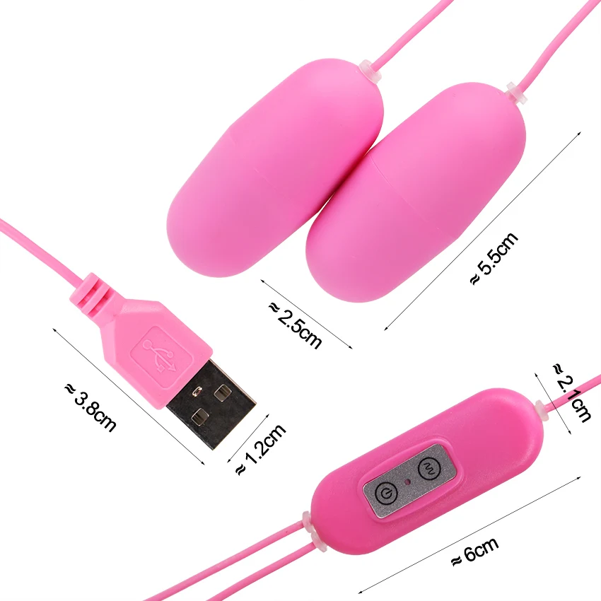 USB двойной вибратор яйцо для стимуляции точки G 10 скоростей вибрируя Стиль