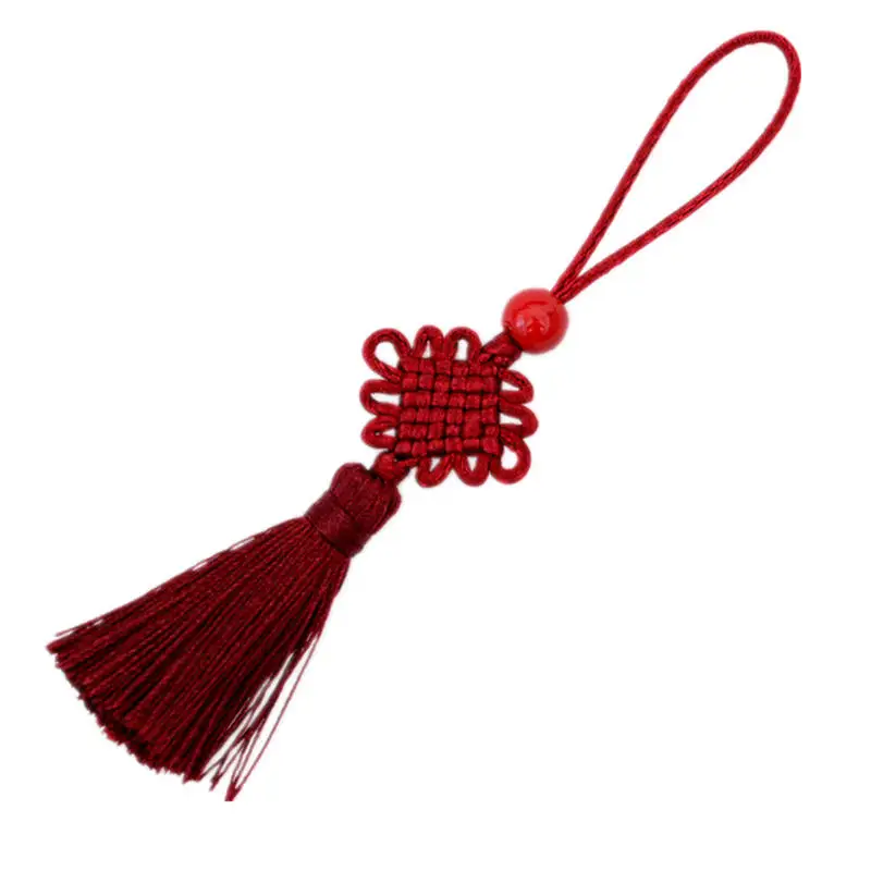 DoreenBeads 1 шт мини ключ кисточкой бисером бахрома китайские узлы для вентилятора