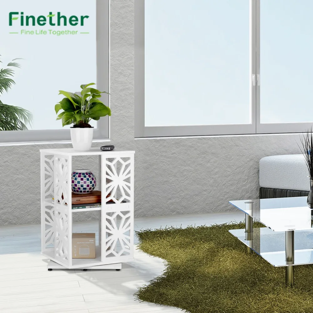 Finether 2 уровня модульный вращающийся на 360 градусов выдвижной деревянный