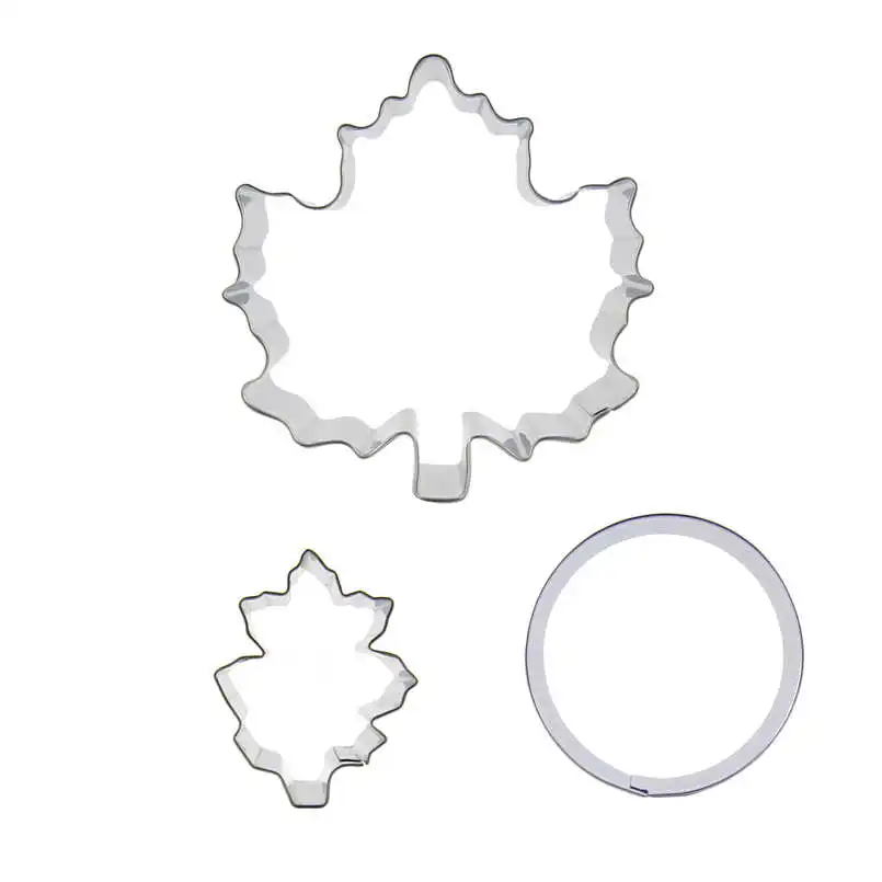 3 шт. кленовые листья 6 см круглая форма из нержавеющей стали для - Цена: 138,98 руб.