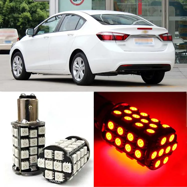 Ownsun абсолютно новые красные BAY15D Автомобильные стоп сигналы 5050 48 SMD светодиодные
