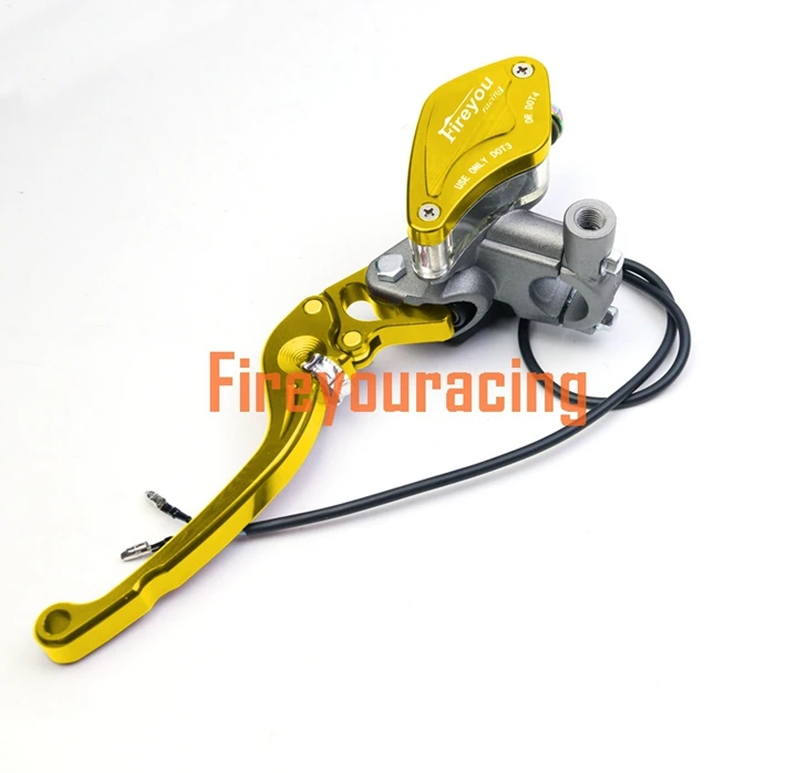golden left clutch Главный цилиндр тормозного насоса Мотоцикл рычаг руль гидравлический сцепление гоночный мотоцикл 22 мм для Honda Yamaha Kawasaki Suzuki - Цвет: golden left clutch