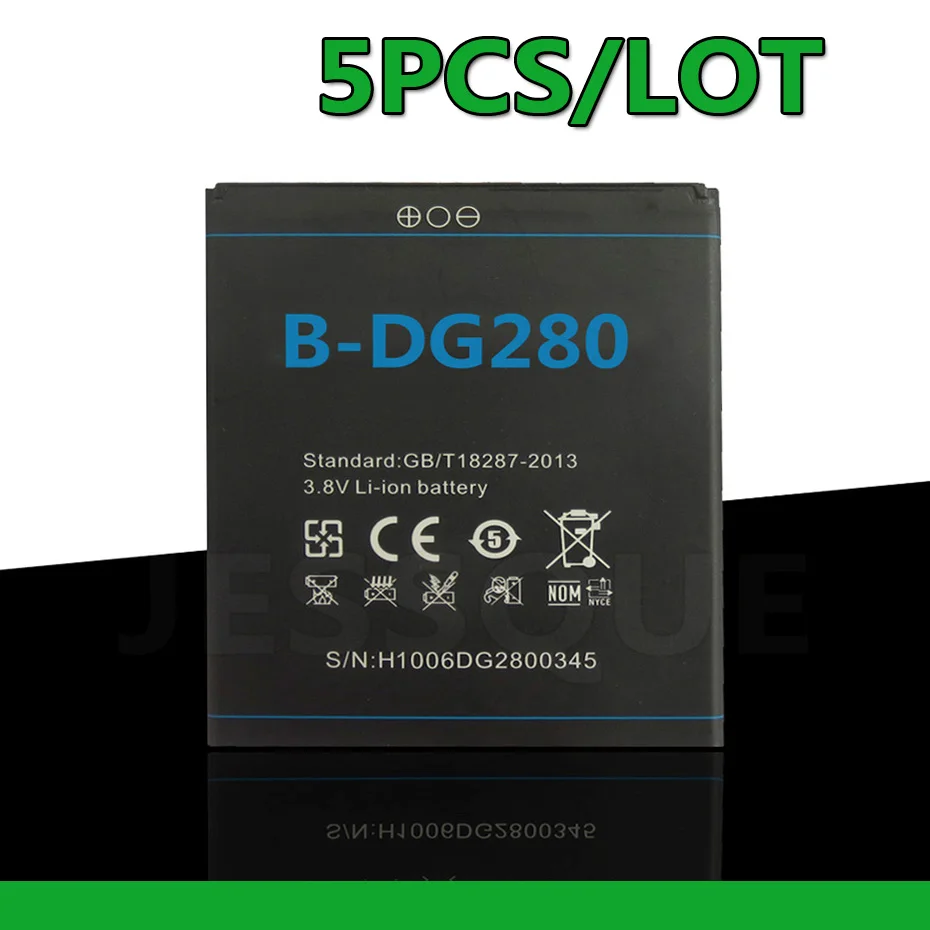 5 шт./лот 1800 мАч B-DG280 батарея Для Doogee LEO DG280 Аккумулятор Акку | Мобильные телефоны и