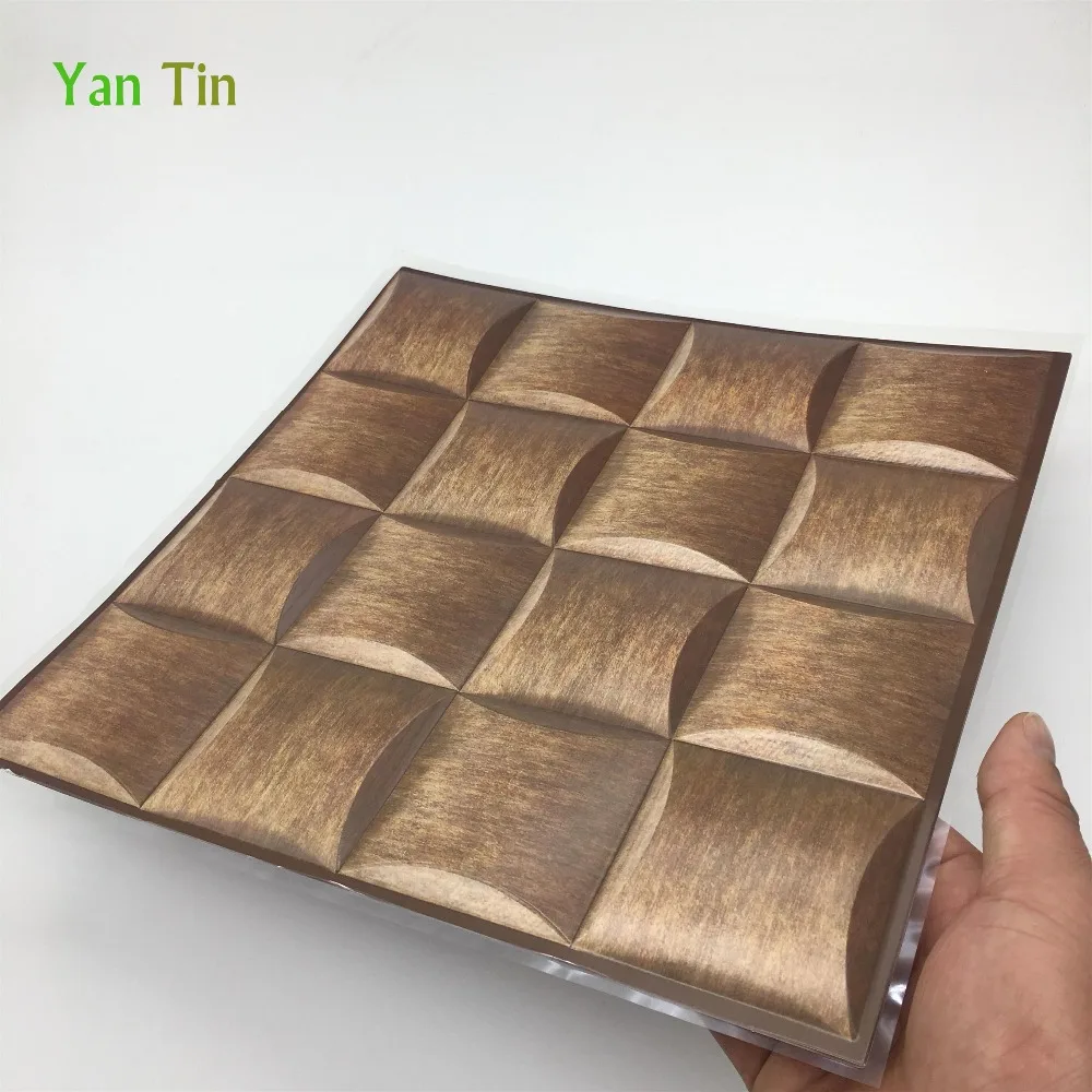 3D коричневая квадратная текстура фотообои для кухни и ванной комнаты украшение