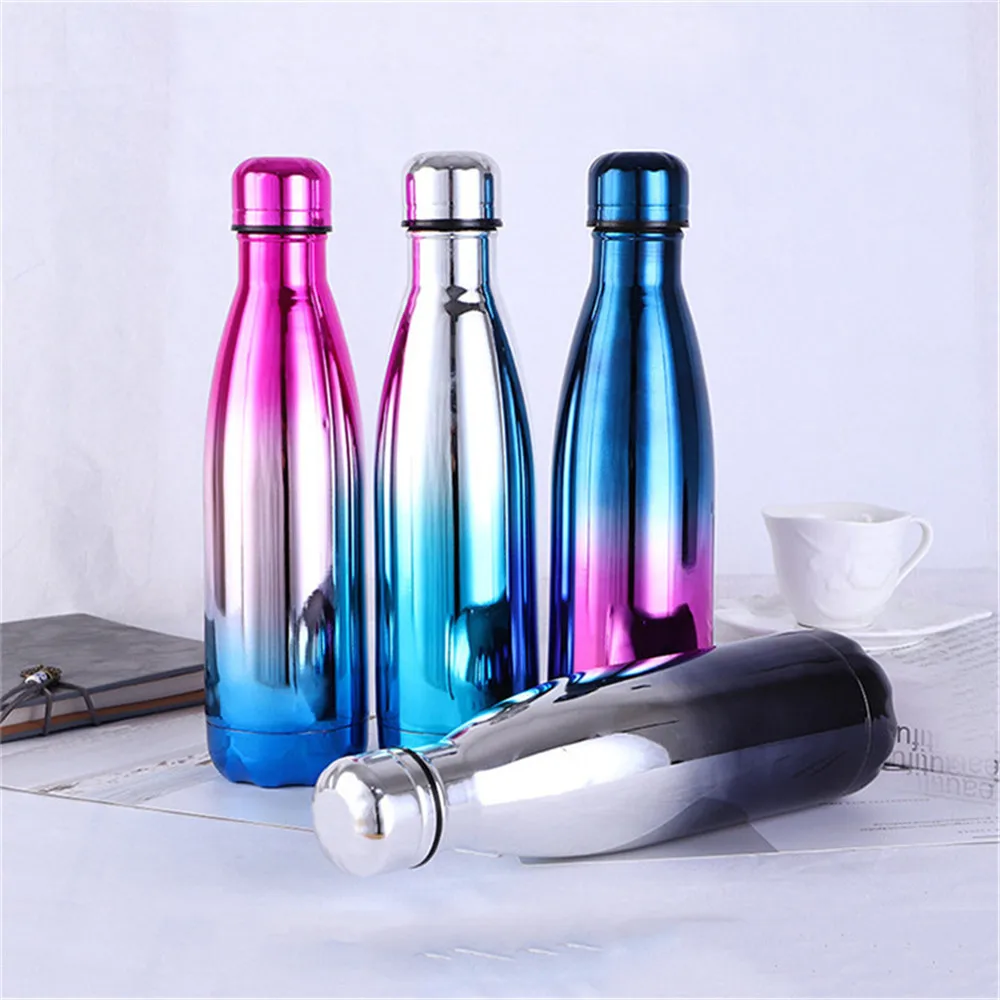 Градиентная BPA бесплатная бутылка для воды герметичный велосипедный термос с