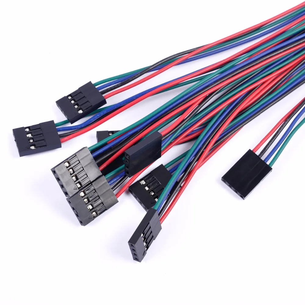 10 шт. 70 см Dupont линия соединительный кабель Провода Женский 4Pin dupont для Arduino Макет 3D