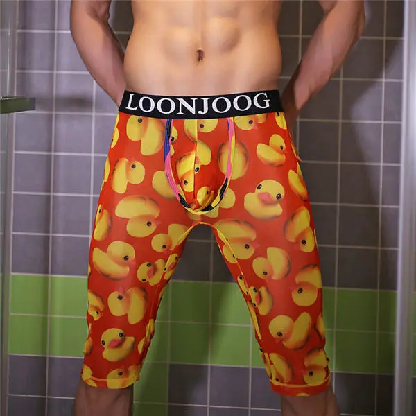 Red Duck Фирменное Мужское нижнее белье, трусы, мужские сексуальные трусы, Cueca Masculina, u-образные трусы, мужские трусы на молнии, мужское нижнее белье, Ropa pants - Цвет: Red Duck
