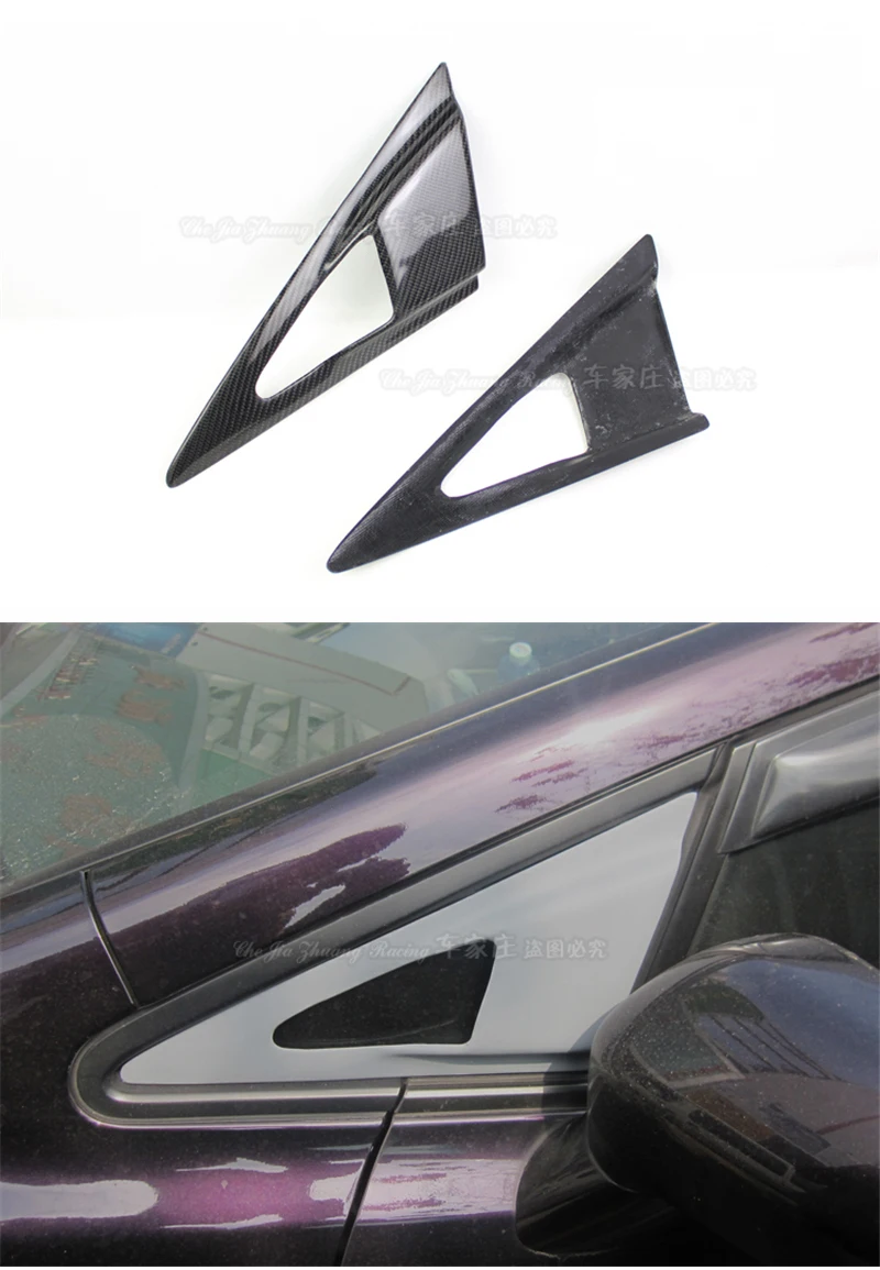 Используется для Honda Civic панель с прорезями на окно 2009-2011год FRP углеродного волокна Feel стиль FD2 переднее боковое окно украшение автомобиля переустановка