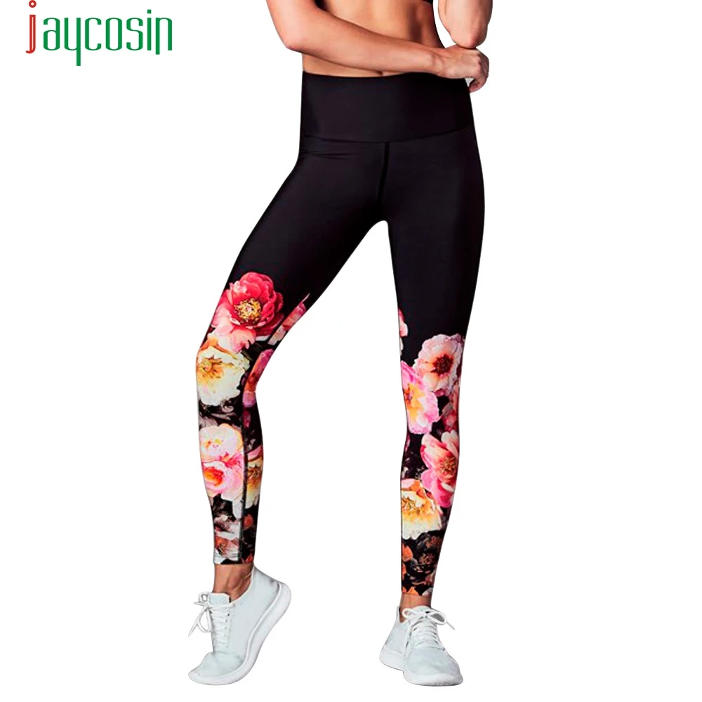 JAYCOSIN 2019 leggings Women Workout Out Printed flowers Fitness Sports Gym Running Athletic Hip-up Pants 40# | Женская одежда