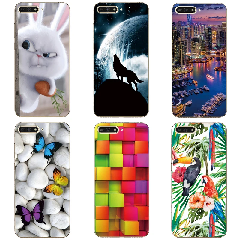Cute Animal Patterned Case For Huawei Honor 7A Silicone Soft Y6 2018 Protector Shell Back Cover Fundas Capa |