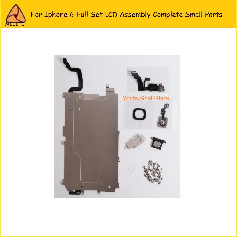 

10Pcs/lot LCD Assembly Digitizer Full Set Small Repair Parts Home Button Front Camera Flex Ear Speaker for iphone 6 6G 4.7''