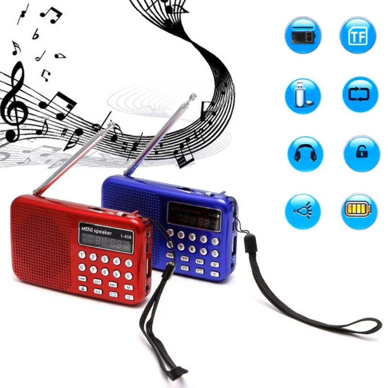OOTDTY мини LCD цифровой аудио FM радио динамик USB Micro SD TF карта MP3 музыкальный плеер|sd card