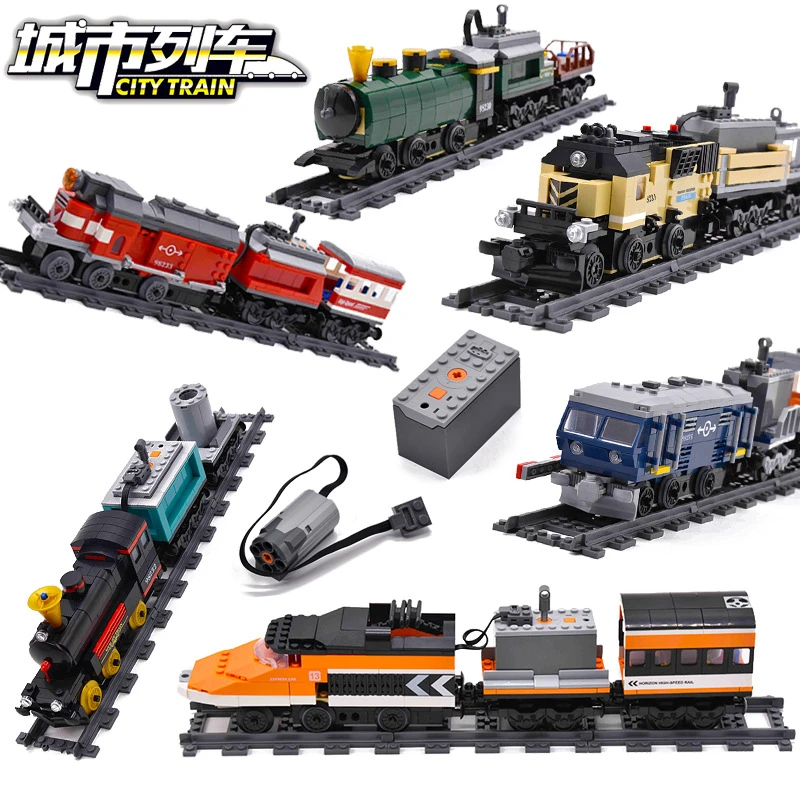 Technic Электрический Классический с питанием от аккумулятора совместим Legoing City Train