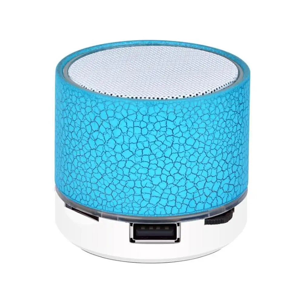 Мини Портативный беспроводной Bluetooth громкий динамик трещины светодиодный открытый 3,5 мм динамик с сабвуфером Поддержка TF карты/U диск/AUX USB