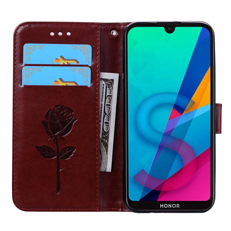 3D Цветок Флип кожаный чехол для huawei Y5 Y6 Y9 Y7 Prime Y5lite бумажник чехол для huawei Honor8S 8 S чехол для телефона Coque