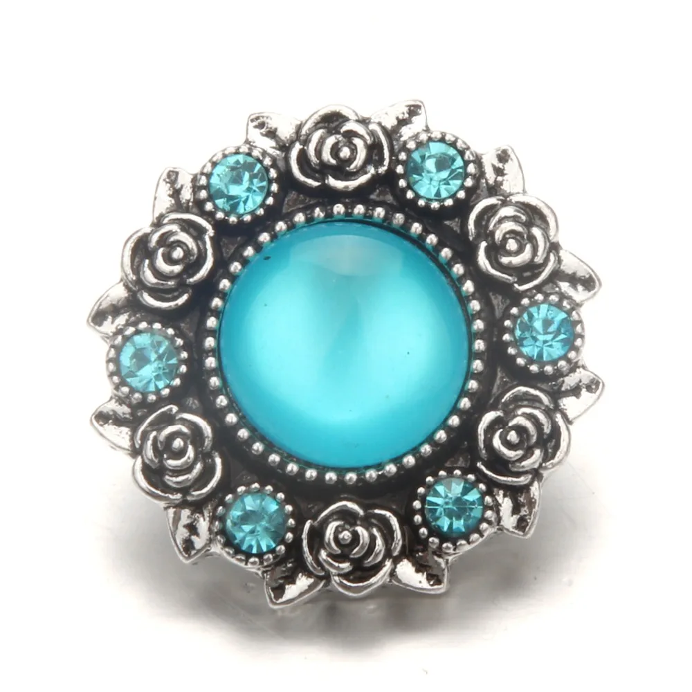 Модные 18 мм круглый шарик цветок кнопки ювелирных кристаллов металла заклепки