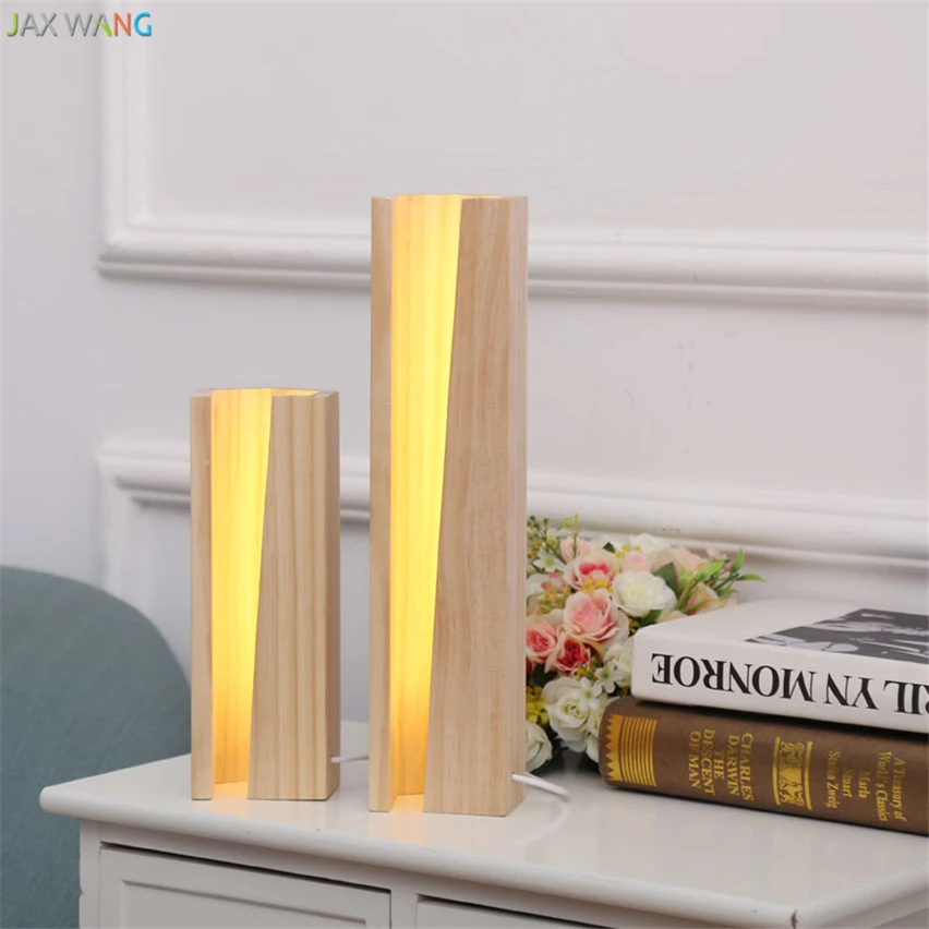 Jw_скандинавские декоративные настольные лампы Ван Гога из цельного дерева