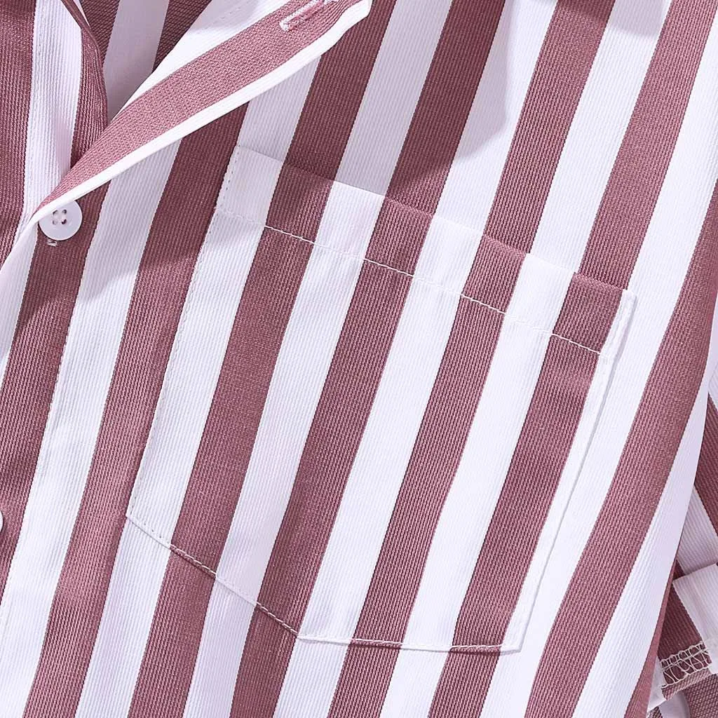 Летняя мужская рубашка chemise, свободные рубашки с короткими рукавами, полосатая Льняная блуза с принтом и карманами, Мужская гавайская рубашка, уличная рубашка camiseta