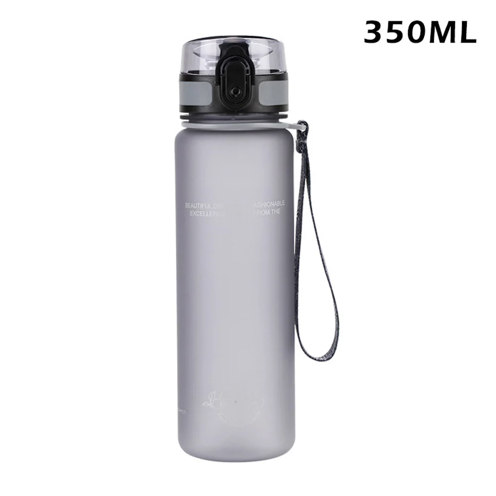 350ml grey Высокая портативная Спортивная бутылка для воды пластиковые анти-осенние Туристические Бутылки большой емкости для студентов DOG88 - Цвет: 350ml grey