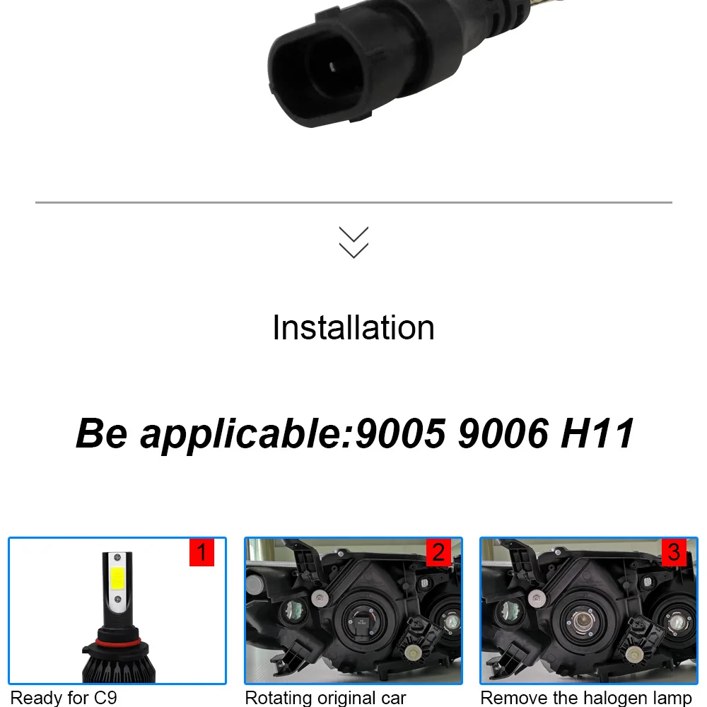 Roadsun авто аксессуары C6 головной светильник светодиодный H7 H4 H1 H11 9005 9006 HB4 HB3 светодиодный светильник лампы 7200LM 6000K 72W фары для автомобиля Тюнинг светильник Инж