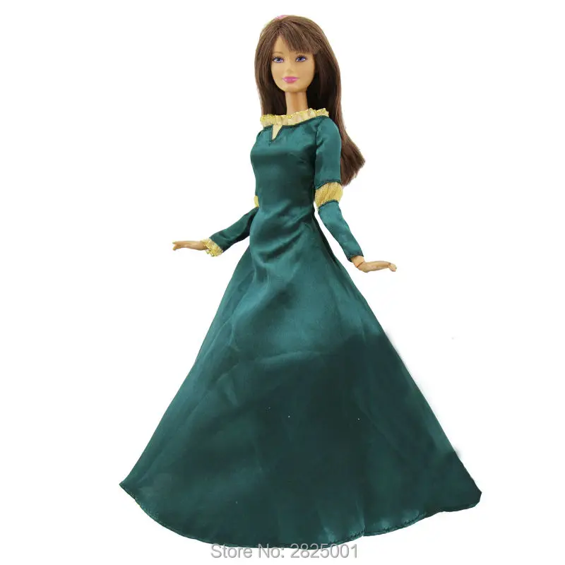 Сказочное платье принцессы с длинными рукавами копия костюм Мериды игровой дом