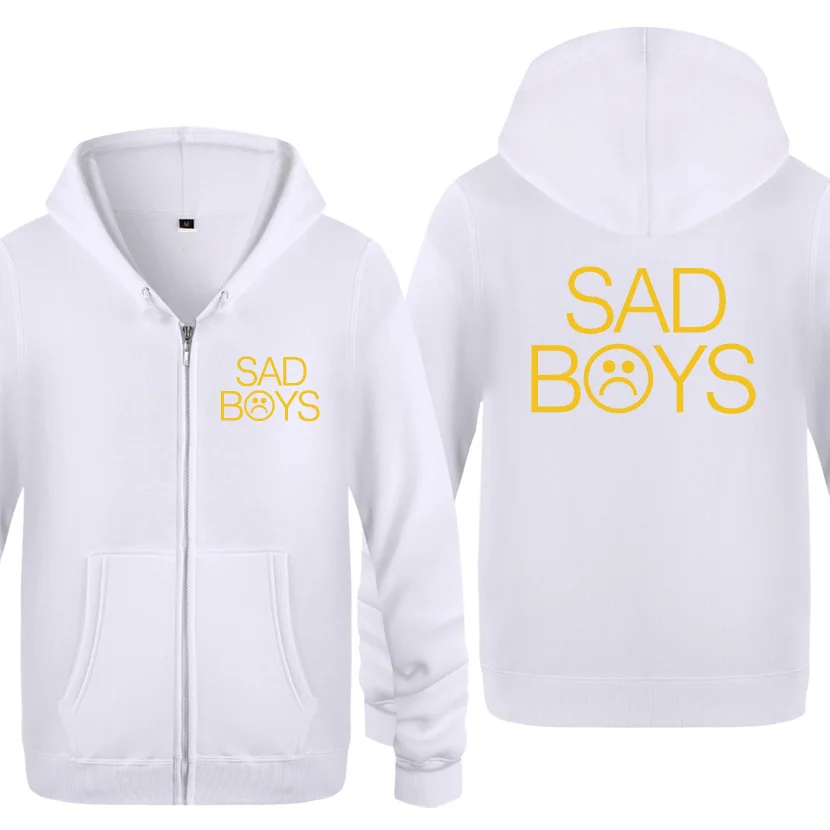 Рок н ВП YUNG Sad Boys толстовки Для мужчин в стиле хип хоп флисовая куртка на молнии с