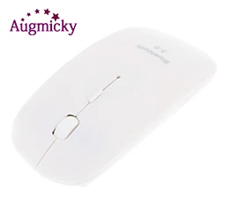 Белый Ультра тонкая 1600 dpi Bluetooth 3,0 Беспроводная оптическая мышь игровая офисная мышь для Windows 7/8. 0/8. 1/10 для Android для планшета Mac os - Цвет: Белый