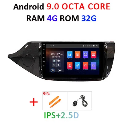 DSP Android 9,0 ips 2.5D экран 4G ram 64G rom gps радио для KIA Ceed 2013 Навигация стерео аудио головное устройство без DVD - Цвет: 9.0 4G 32G