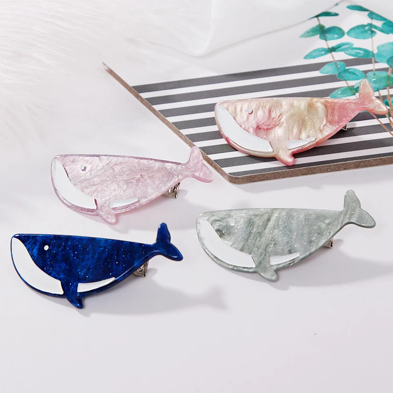 New Baby Cute Colorful Acrylic Cartoon Whale Hairpins Girls Lovely Hair Clips Headbands Barrettes Headwear Kids Accessories |