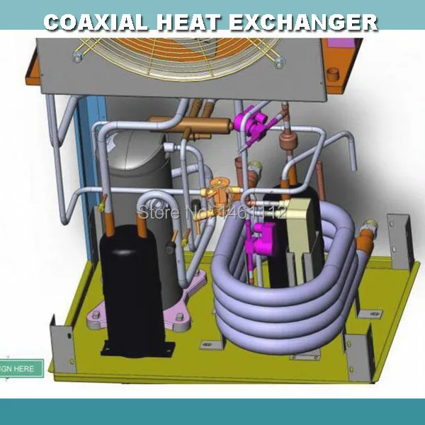 Бесплатная доставка! 3.5KW (1HP) титановая трубка из нержавеющей стали коаксиальный