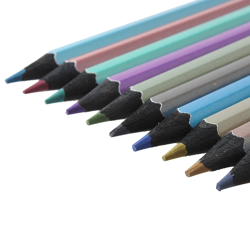 Марко 12 цветов/коробка черного дерева цвета металлик карандаши Lapis De Cor