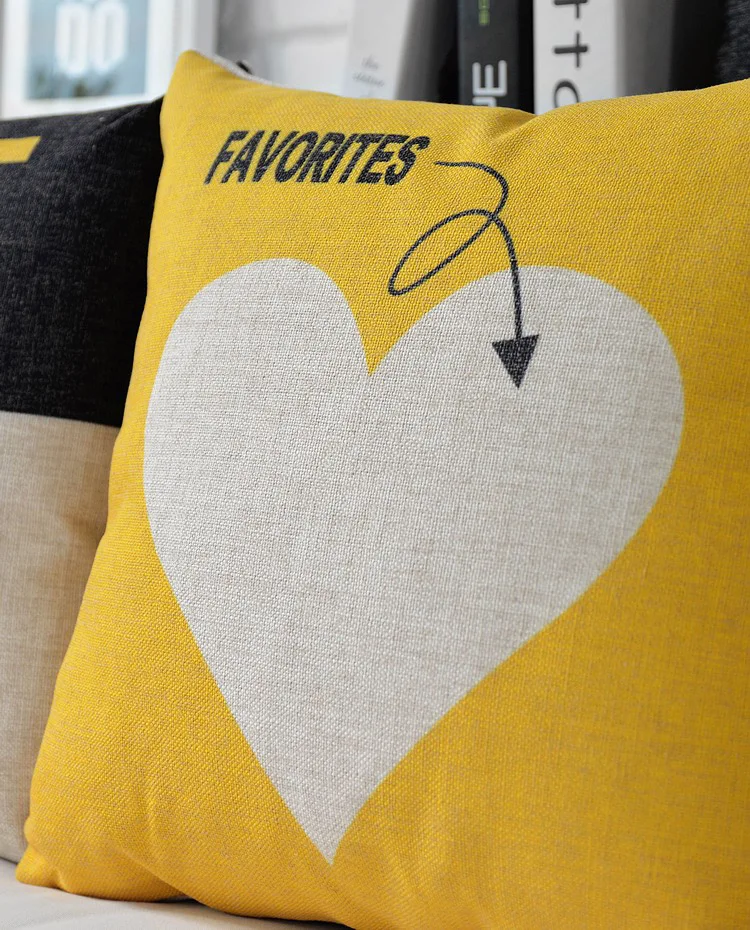 Модная декоративная подушка в форме сердца домашний декор льняная хлопковая