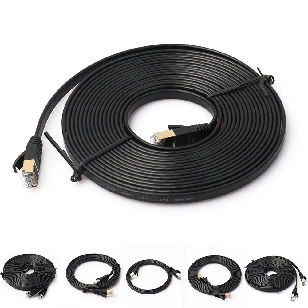 Cat7 сетевой LAN Кабель SSTP RJ45 10 Гбит/с Интернет плоский патч кабель высокая скорость 1