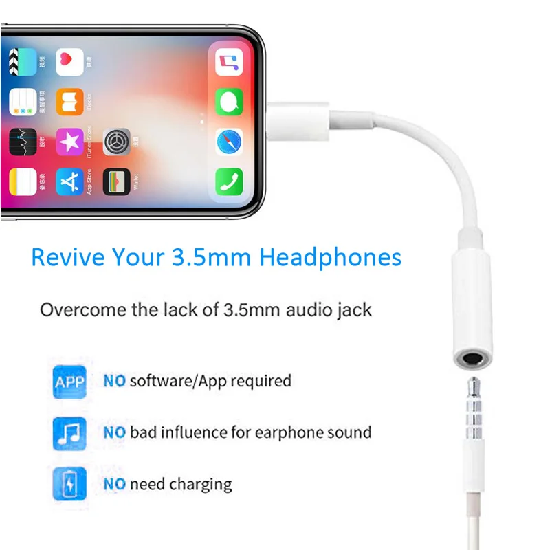 Lachouffe для Lightning до 3 5 мм адаптер Jack аудио наушники AUX кабель Apple iPhone X 7 8 Plus IOS 12