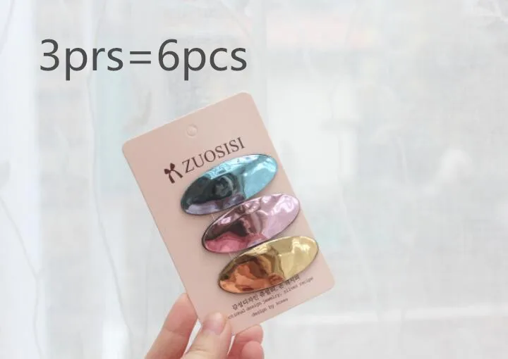 Детские заколки для волос Jolly S 6 шт. корейские аксессуары девочек зеркальные