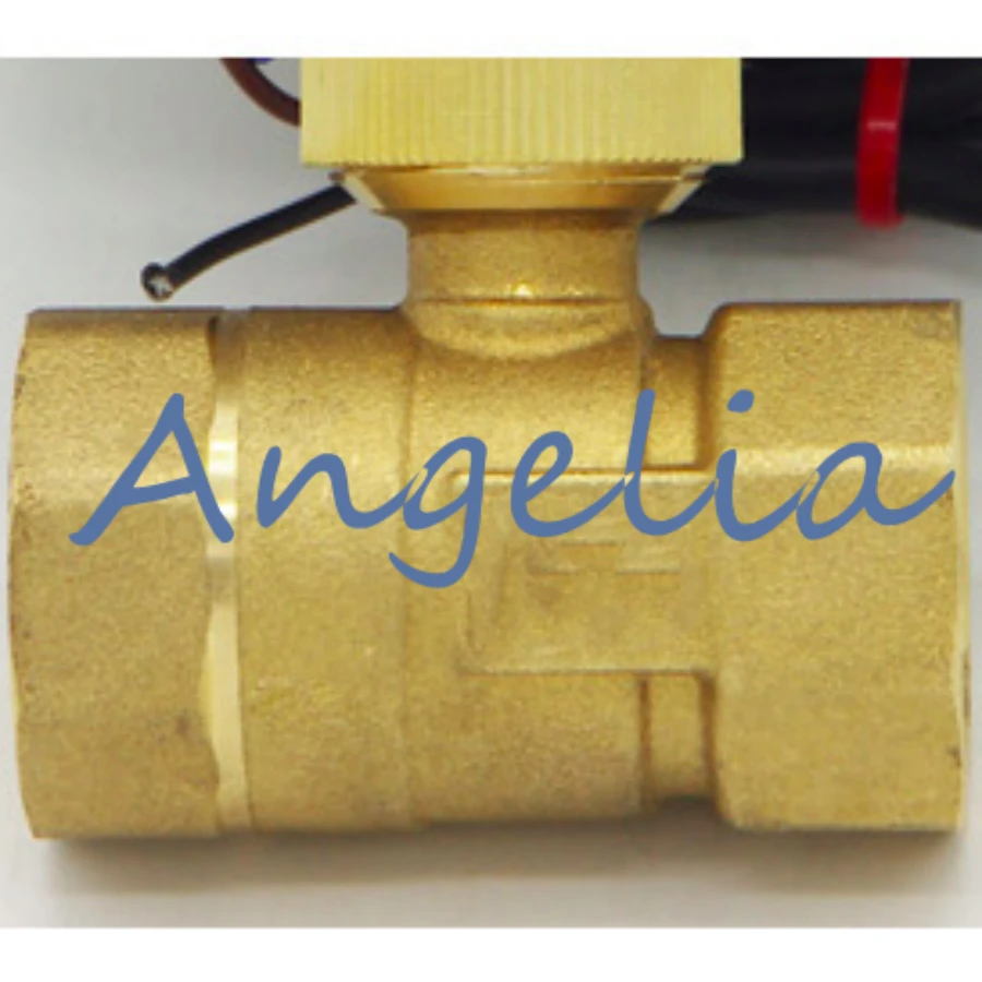 AC220V DN15 G1/2 &quotBSP латунный 2 ходовой трехпроводный двухканальный шаровой клапан с