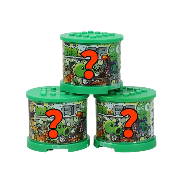 3 Blind Boxes Растения против фигурки зомби строительные блоки ПВЗ фигурки ролевые игры битвы обучающие игрушки для детей Коллекция для взрослых - Цвет: 3 Blind Boxes