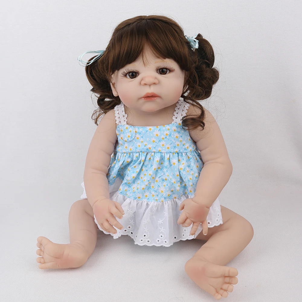 NPKDOLL 22 дюйма 55 см полностью силиконовые куклы для новорожденных реалистичные Bebe