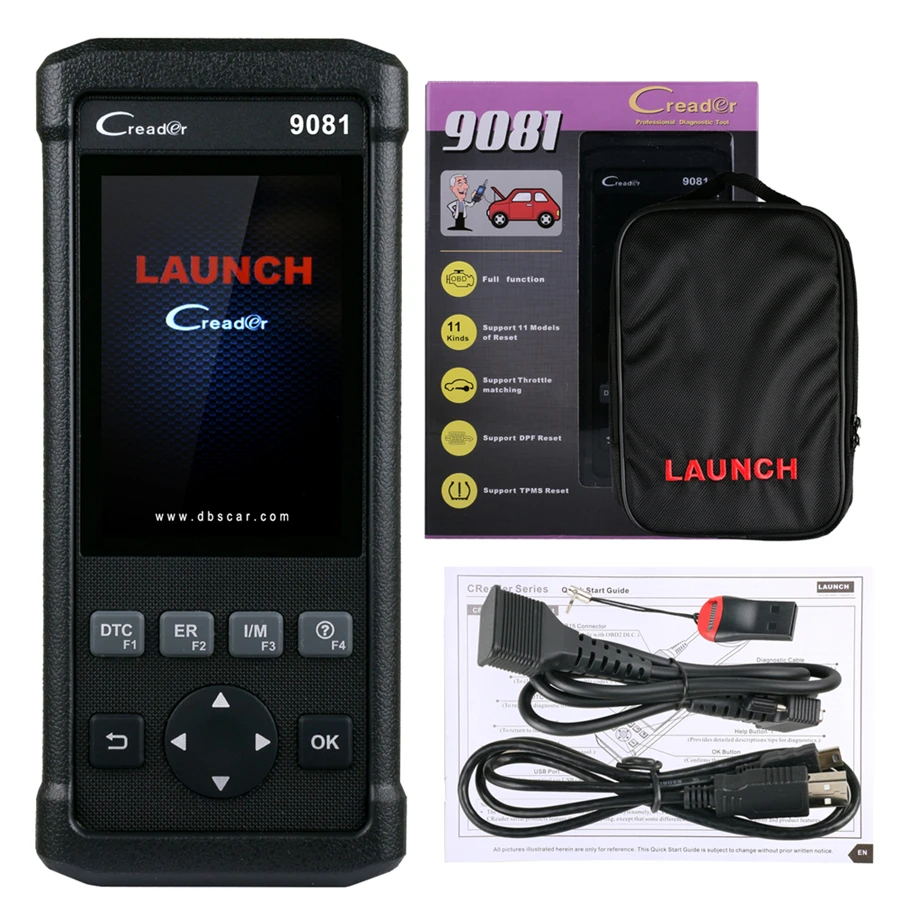 Оригинальный Launch Creader CR9081 полный OBD2 сканер штрих кода Бортовая Система