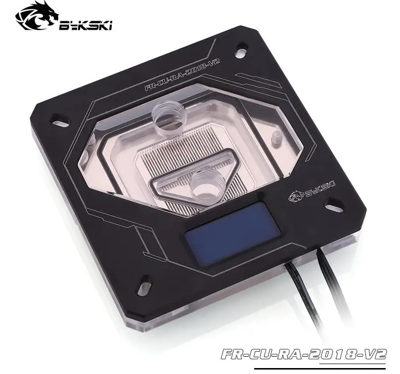 Bykski Процессор воды блок использовать для INTEL LGA1150/1151/1155/1156 LGA2011 2066X99 RGB A-RGB ореолом светильник Температура Дисплей OLED - Цвет лезвия: Black