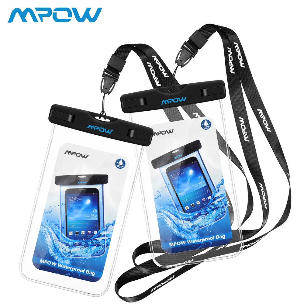Mpow 2 шт телефон водонепроницаемый чехол Универсальный 6 0 дюймов IPX8 для телефона