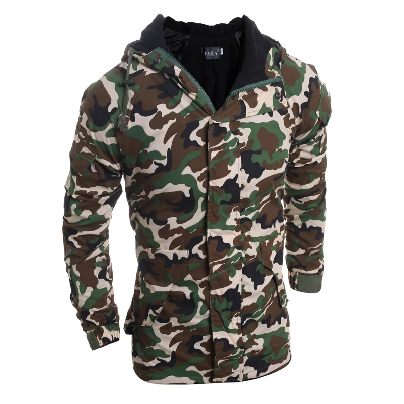 

Hot Sale Autumn Camouflage Parkas Men Military Medium-Long Men's Clothing Thickening Cotton-Padded Winter Jacket