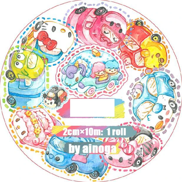 2 см* 10 м цвет Kawaii мультфильм девочка украшение автомобиля васи ленты DIY планировщик дневник Скрапбукинг маскирования лента Эсколар
