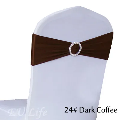 Dark Coffee С фабрики 50 шт./упак. полиэстер спандекс повязка на стул для свадьбы событие стул украшение в события и вечерние поставки домашний текстиль - Цвет: Dark Coffee