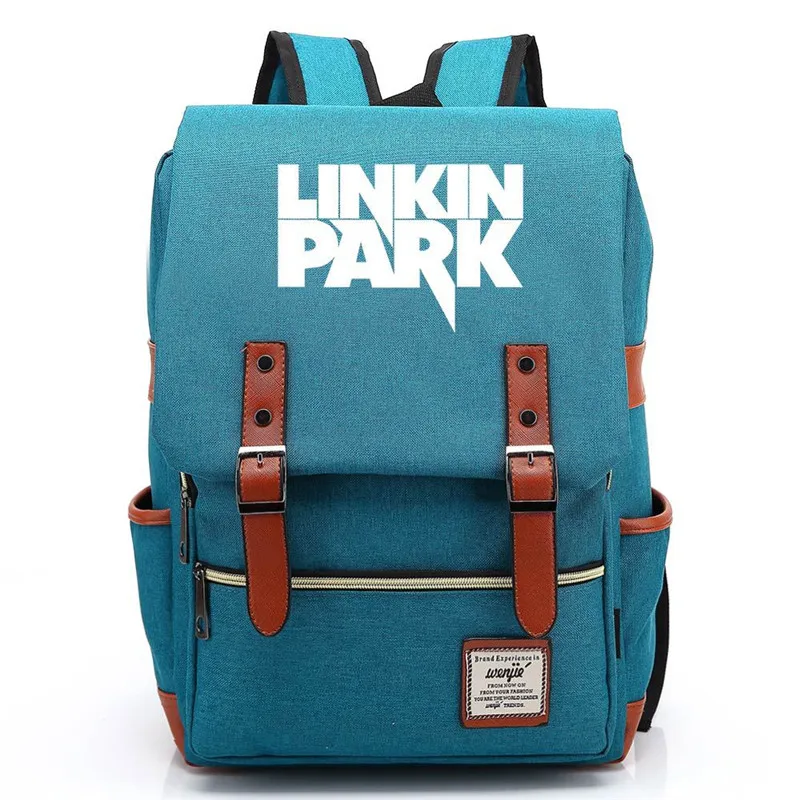 Style 3 14 16 дюймов Linkin Park Группа звезда школьная сумка Bookbag женский рюкзак Мужчины Мальчики Девочки ученики ноутбук сумка на ремне с пряжкой откидная крышка - Цвет: Style 3