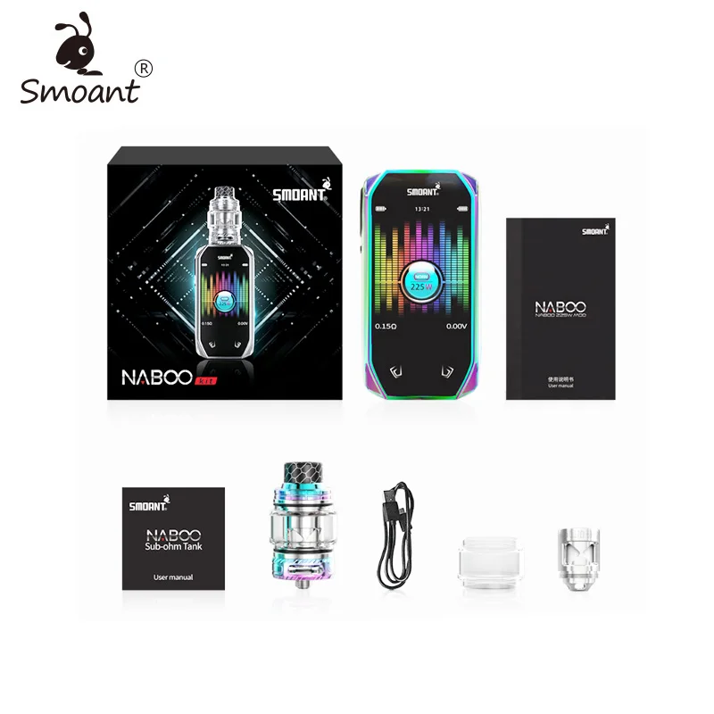 Оригинальный Smoant Набу 225 Вт комплект сенсорная кнопка Max 2 4 дюймов сенсорный экран