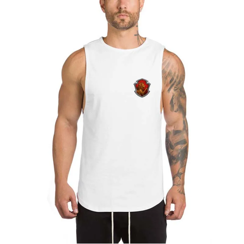 Поттера Гриффиндор тренажерный зал рубашки Для мужчин короткие рукавов Training Tee